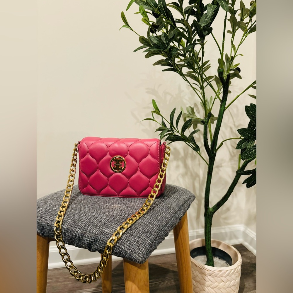 Hot pink mini-handbag